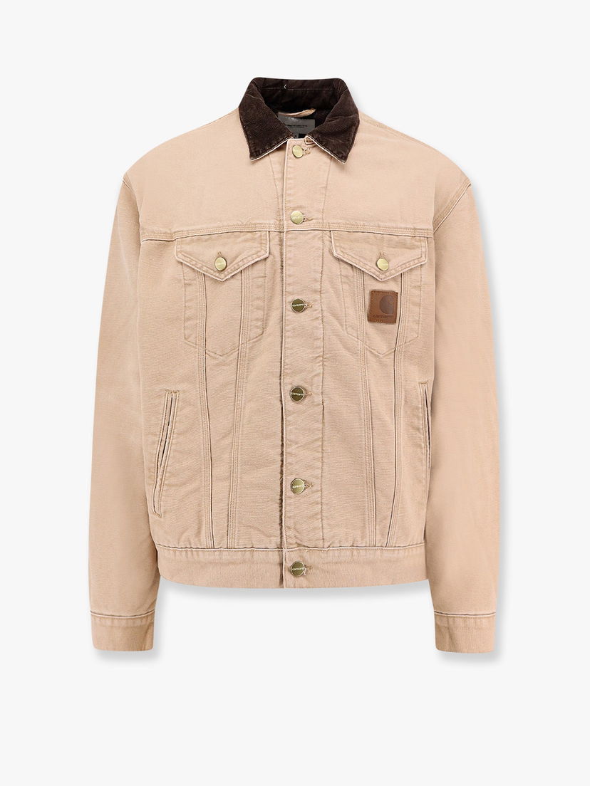 Jacka Carhartt WIP Corduroy Collar Denim Jacket Beige | I0343152N24O