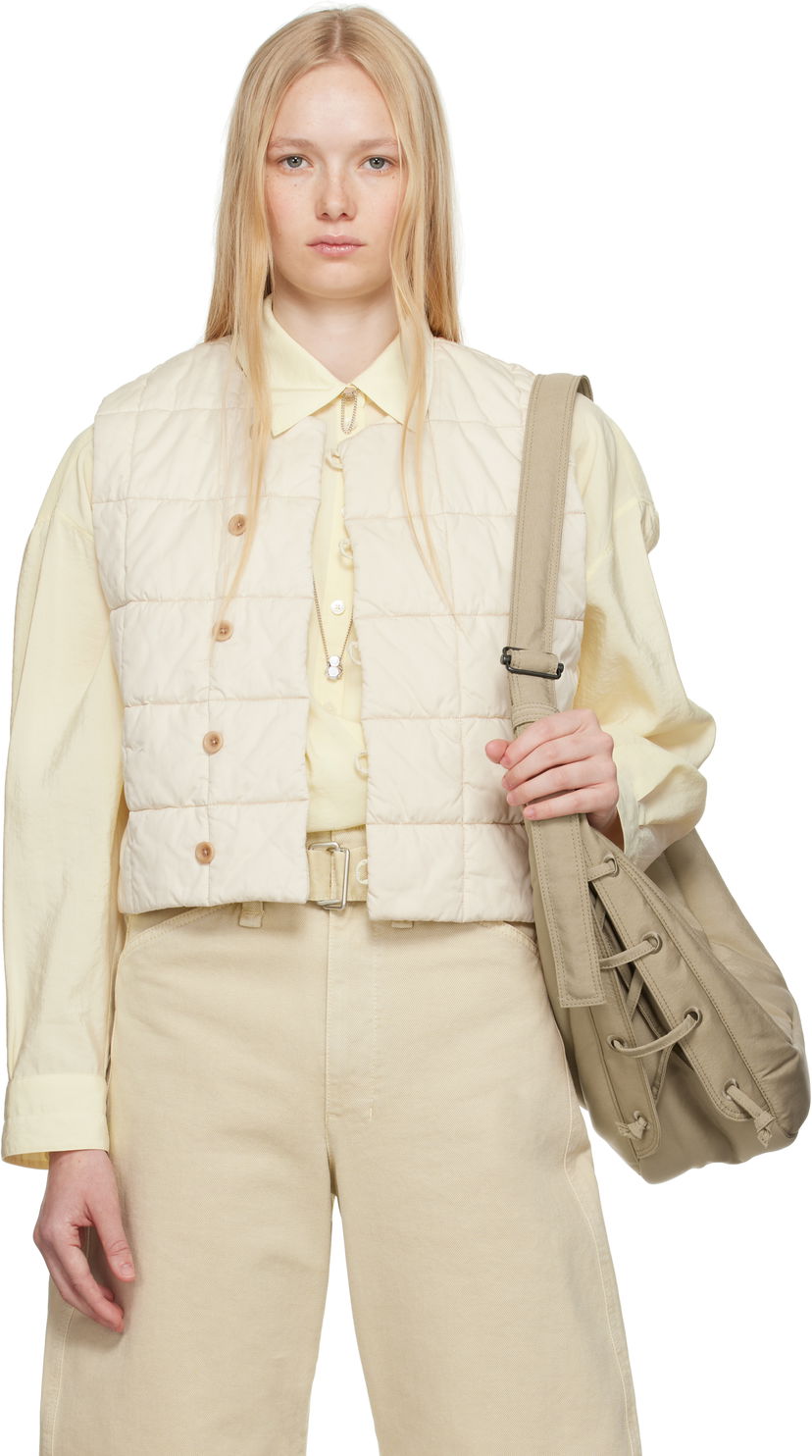 Väst LEMAIRE Lemaire Wadded Vest Beige | OW1032 LF1207