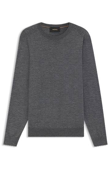 Sweater BOSS Knitted sweater in wool, silk and cashmere Grå | 50544808, 0