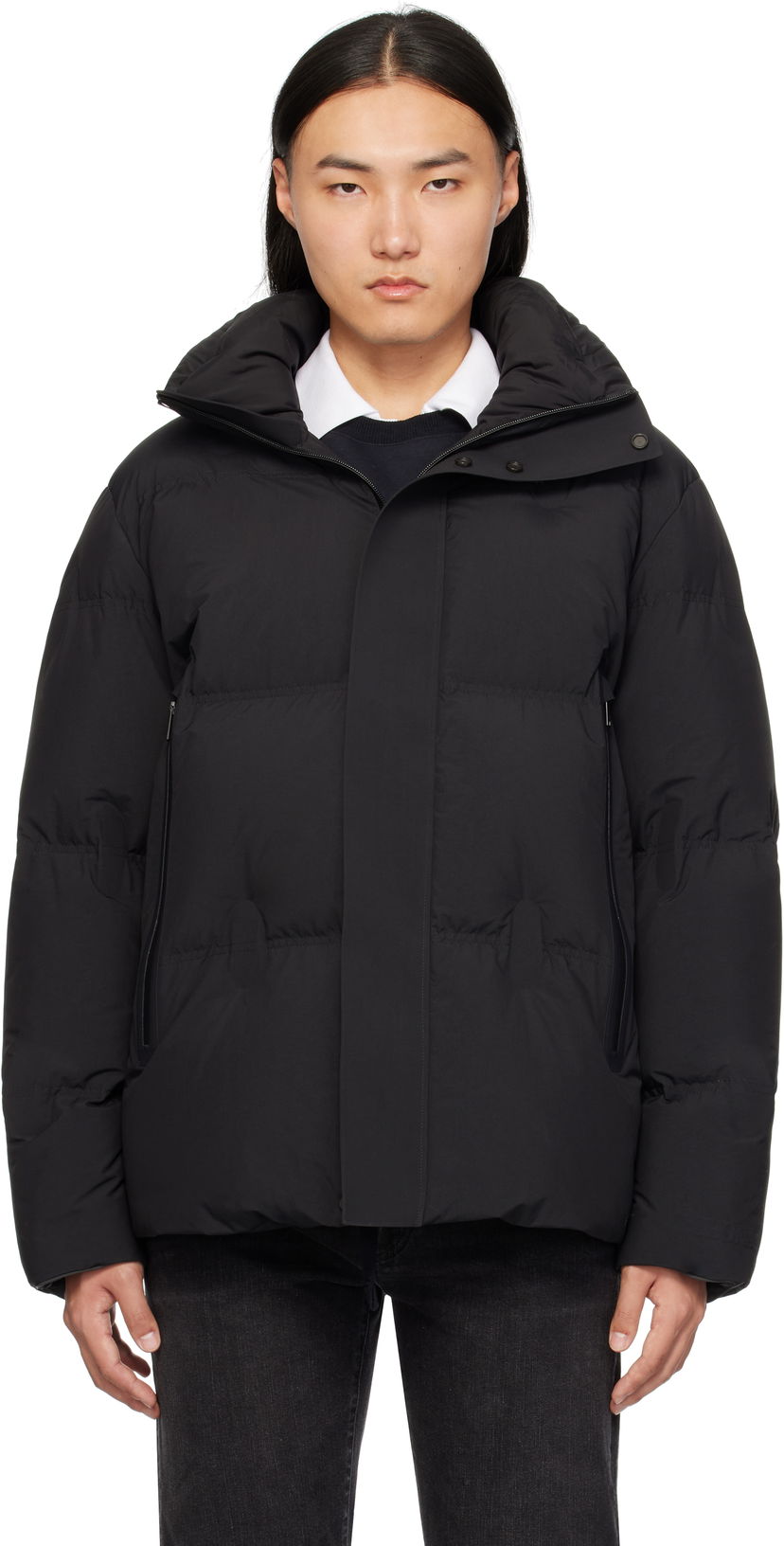 Pufferjacka ZEGNA Hooded Down Jacket Svart | UETF7A8-ECT574