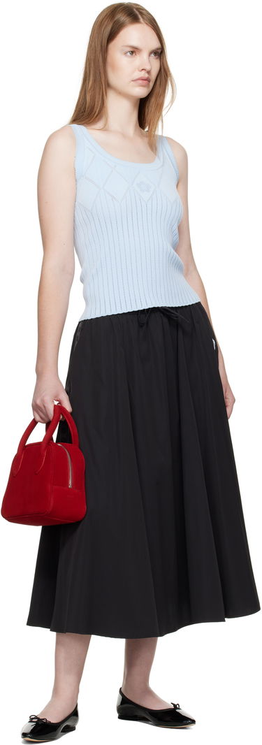 Linne KENZO Kenzo Paris Textured Tank Top Blå | FF62TO6143CW, 3