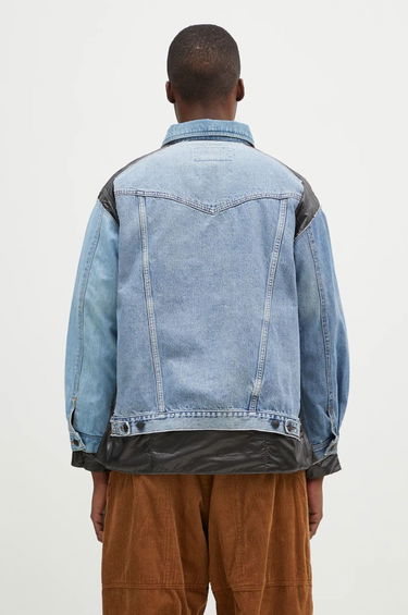 Jacka Needles Denim Jacket with Nylon Panels Blå | PU337, 2