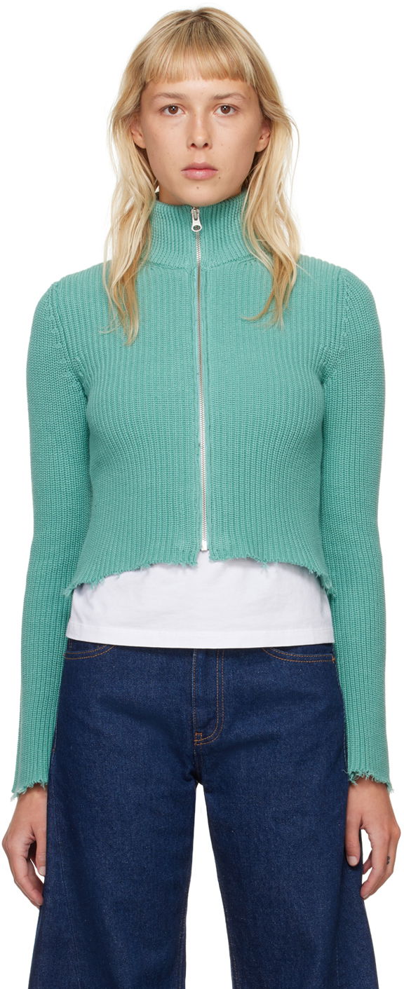 Sweater Maison Margiela MM6 Camionneur Sweater Grön | S52AM0284 S18449