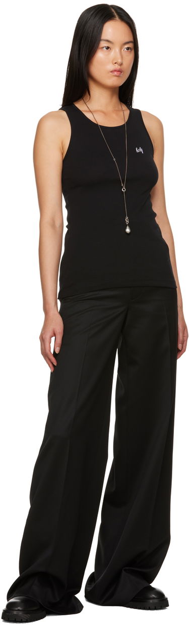 Linne Ann Demeulemeester Ann Demeulemeester Fonsin Tank Top Svart | 2302-W-JTO01-23-FA045-099, 3