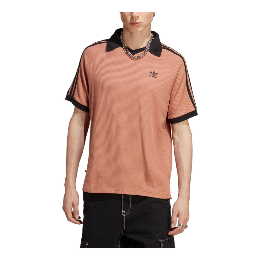 Polotröja adidas Originals Adicolor Classics Waffle Polo Shirt Orange | HS2083