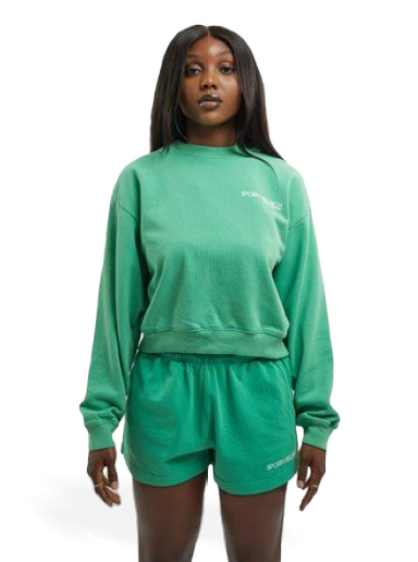 Sweatshirt Sporty & Rich Disco Cropped Crewneck Grön | CR474KE