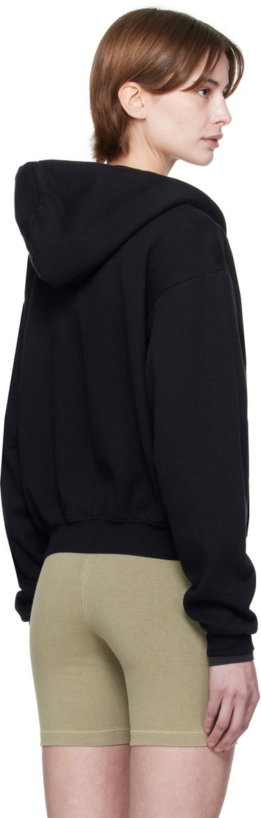 Sweatshirt SKIMS SKIMS Cotton Fleece Classic Zip Hoodie Svart | ZU-ZUP-8366W, 2