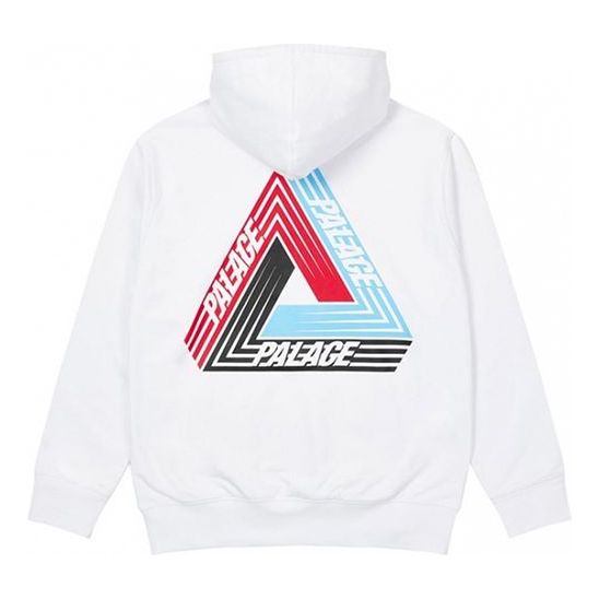 Sweatshirt Palace Triangle Logo Long Sleeve Hoodie Vit | P19HD086