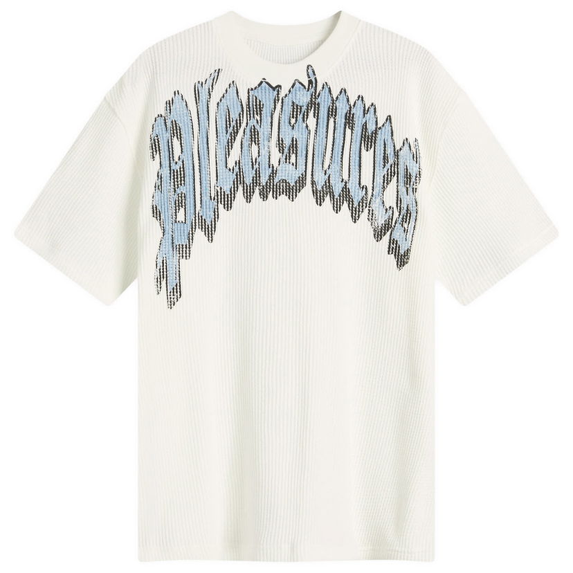 T-shirt Pleasures Pleasures Twitch Waffle T-Shirt, Size Small Vit | P25SP024-WHT