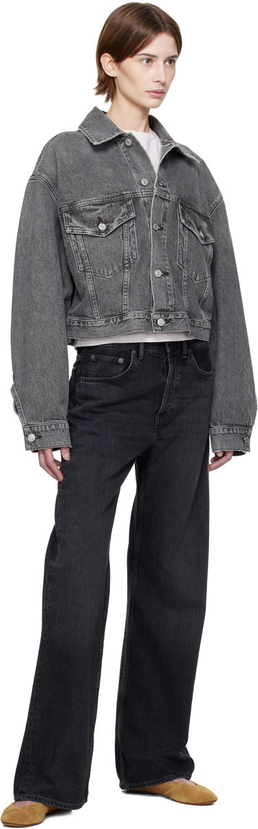 Jacka AGOLDE AGOLDE Palmer Cropped Denim Jacket Grå | A5047-1346, 3