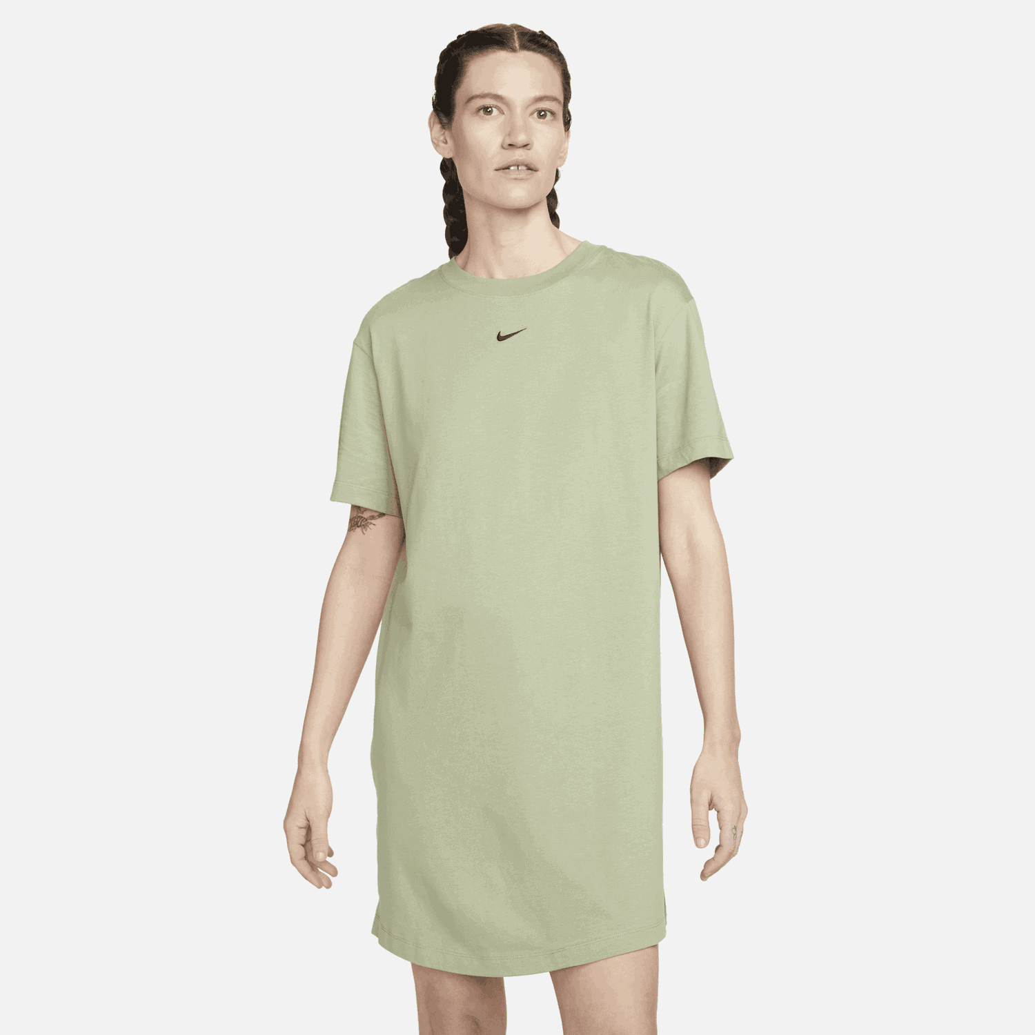Klä Nike Sportswear Essential T-Shirt Dress Grön | DV7882-386, 0