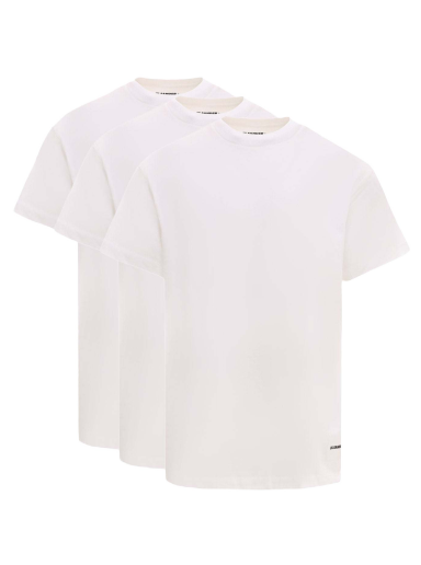 T-shirt Jil Sander Biologic Cotton Logo Label T-Shirt Set Vit | J47GC0001J45048#100