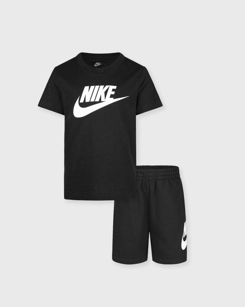 Träningsoverall Nike Club T-Shirt and Shorts Set Svart | 86L596-023