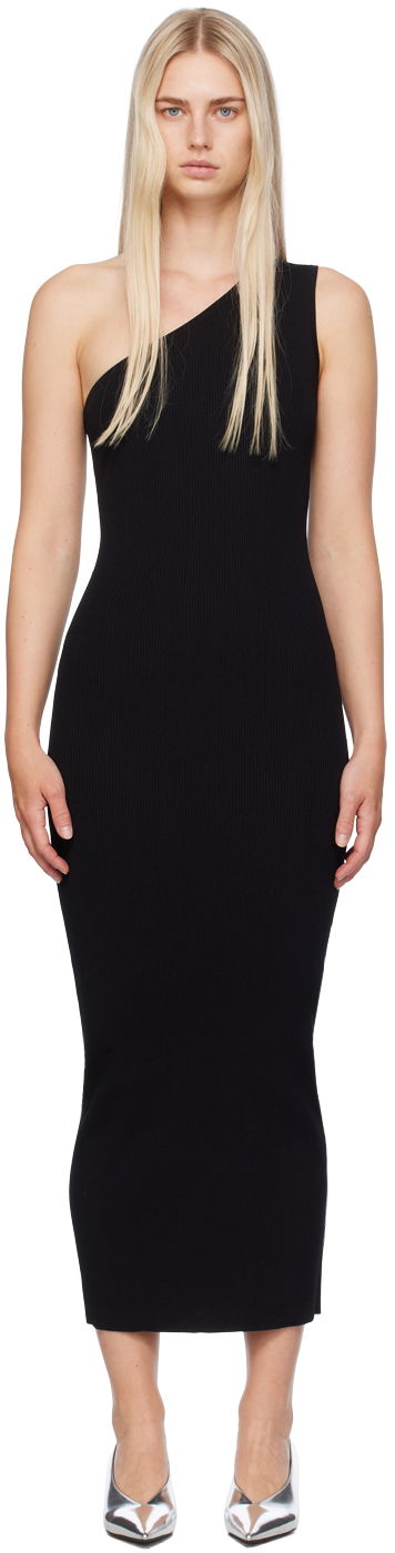 Klä TOTEME Women's One-Shoulder Maxi Dress Svart | 233-6042-755