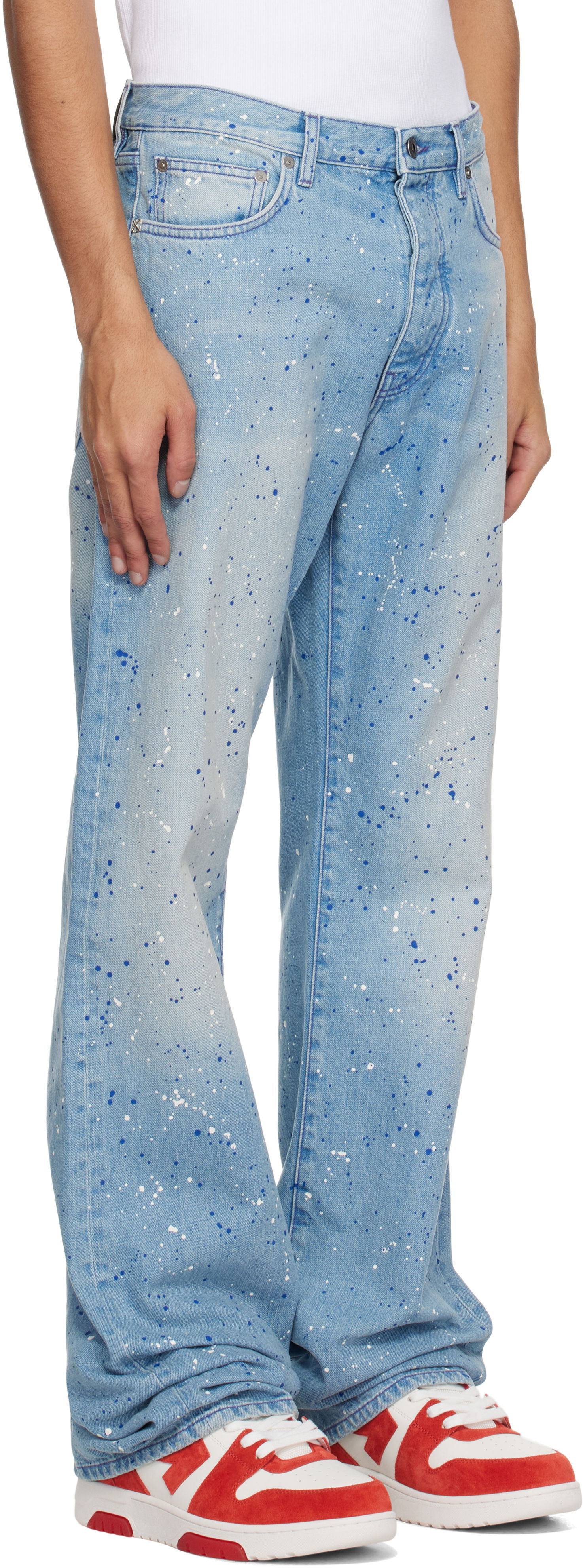Jeans Off-White Off-White Paint Splatter Jeans Blå | OMYA18JS25DEN0024684, 1