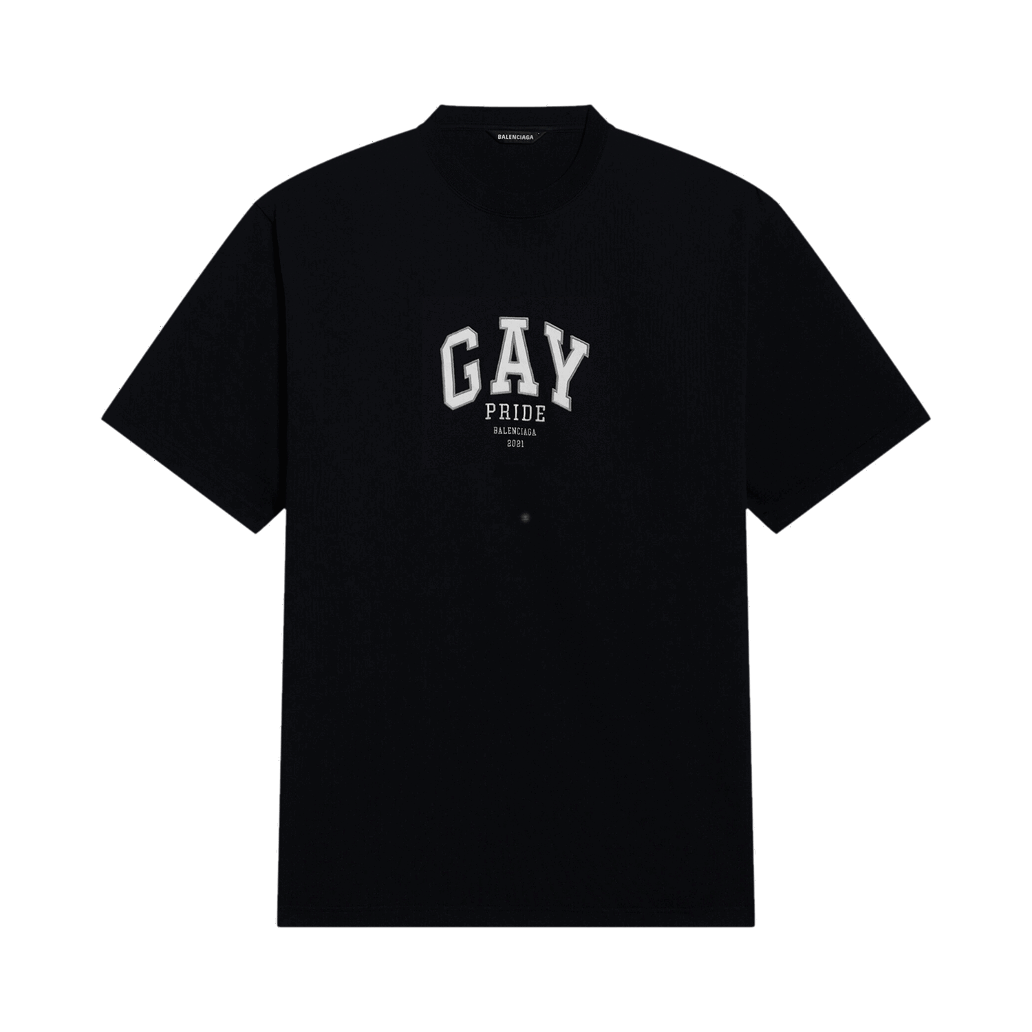 T-shirt Balenciaga Pride 2021 Oversized Tee Svart | 651795 TLV93 1000, 0