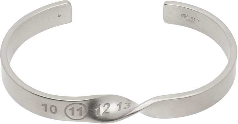 Armband Maison Margiela Maison Margiela Twisted Number Logo Bracelet Metallisk | SM1UY0045 S12975