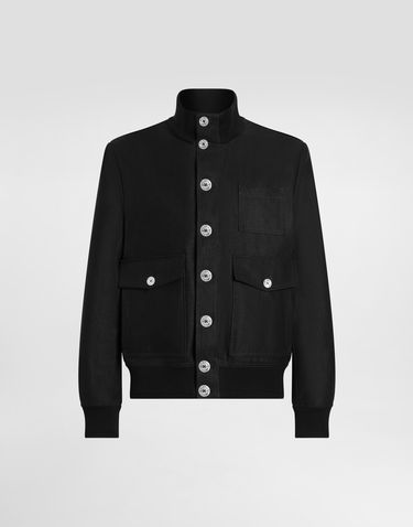 Jacka Dolce & Gabbana Dolce & Gabbana Linen Blouson Jacket Svart | G9BOFTFU4LXN0000, 0