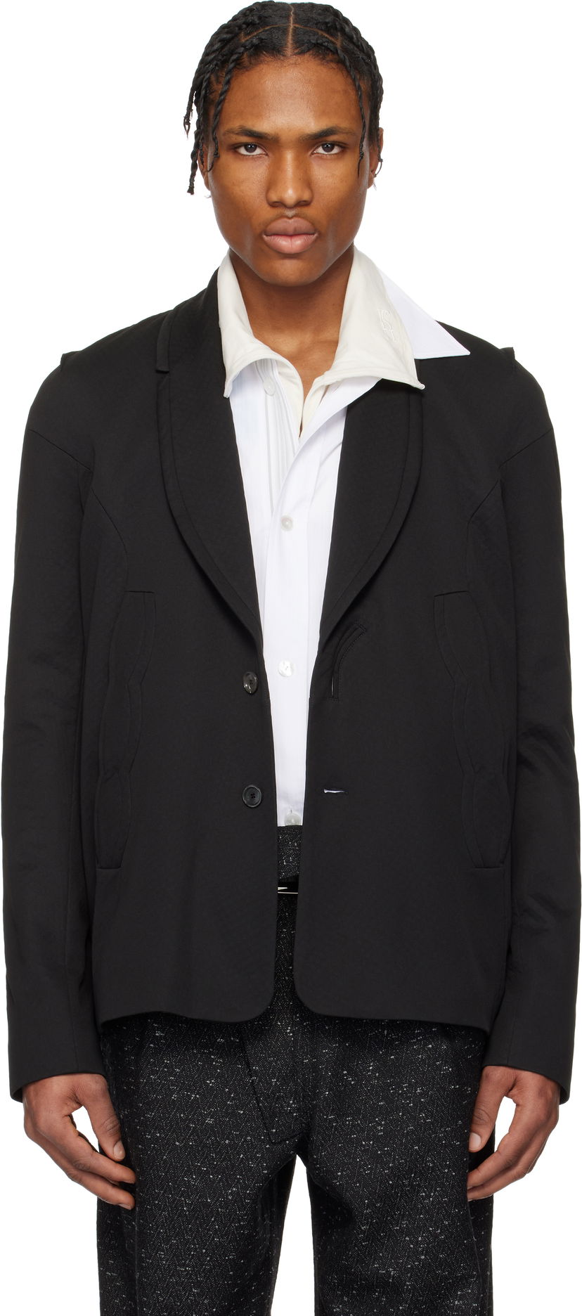 Jacka KIKO KOSTADINOV Kiko Kostadinov Ostro Blazer Svart | KKSS25J01-37