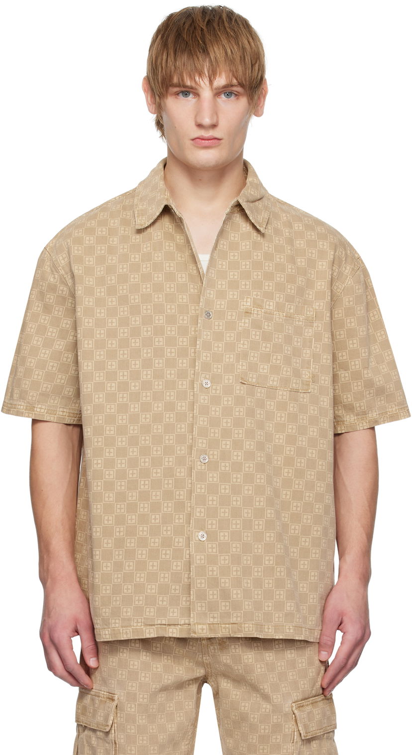 Skjorta Ksubi Box Denim Shirt Beige | MPS25SH002