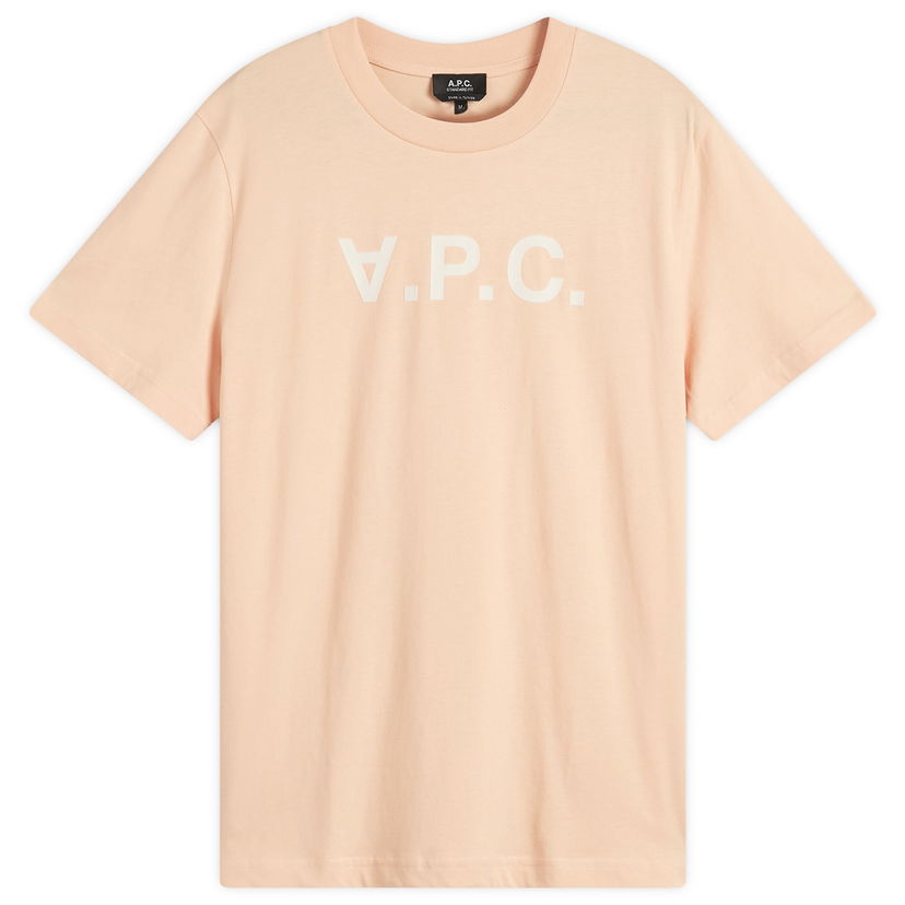 T-shirt A.P.C. Men's VPC Logo T-Shirt Size Small Rosa | COHBM-M26384-ELB