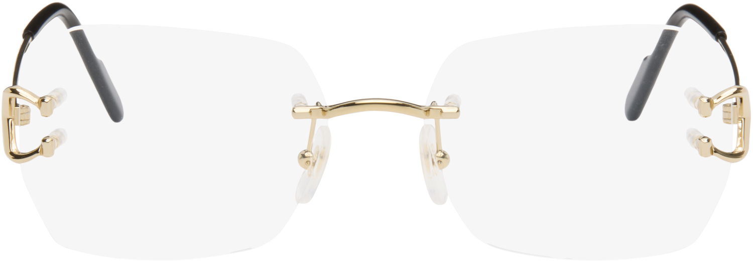 Solglasögon Cartier C de Cartier Square Rimless Glasses Metallisk | CT0416O-001, 0