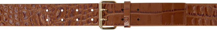 Bälten Anine Bing Anine Bing Mila Crocodile Leather Belt Brun | A-12-10973-BWN1