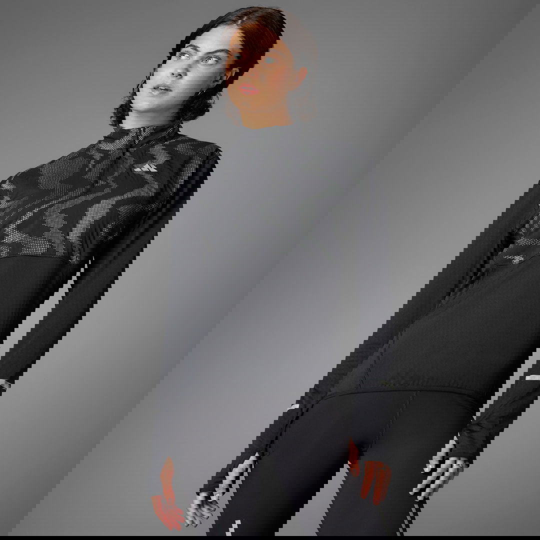 Sweatshirt adidas Performance Ultimate Hi Vis Reflective 1/2-Zip Top Svart | JN7143, 0