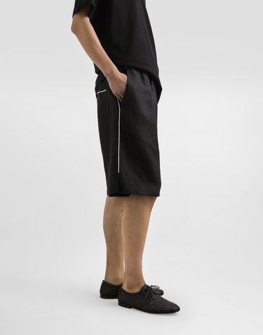 Shorts Dolce & Gabbana Dolce & Gabbana Linen Drawstring Shorts Svart | GP0T1TFU4MCN0000, 3