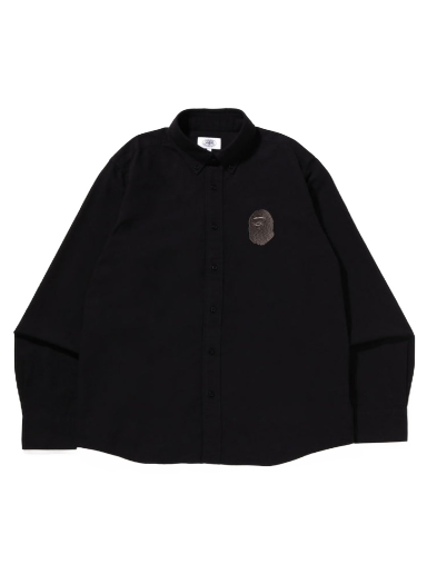 Skjorta BAPE Large Ape Head Oxford BD Shirt Svart | 1I80-131-008