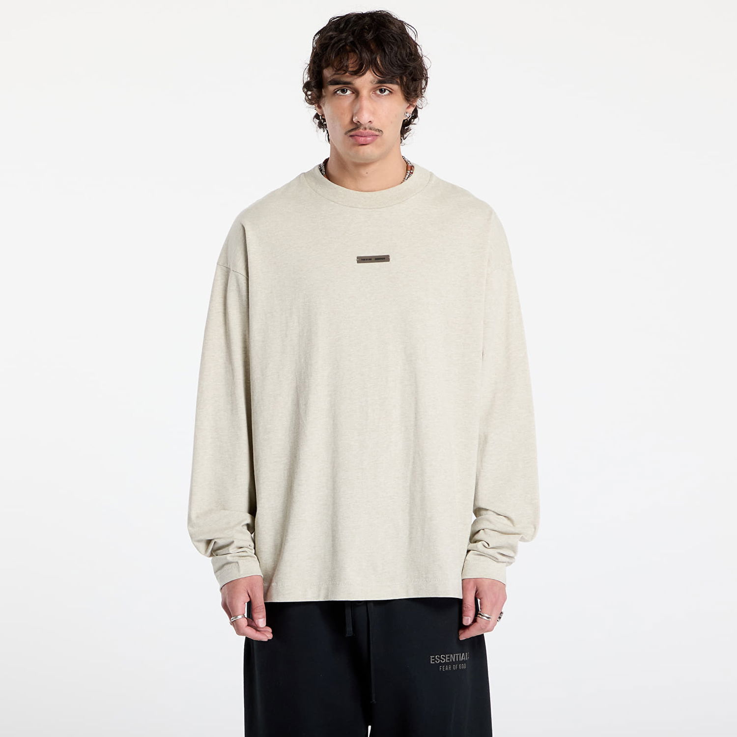 T-shirt Fear of God Fear of God Essentials Classic Long Sleeve T-Shirt Beige | 125SP254202F-969, 0