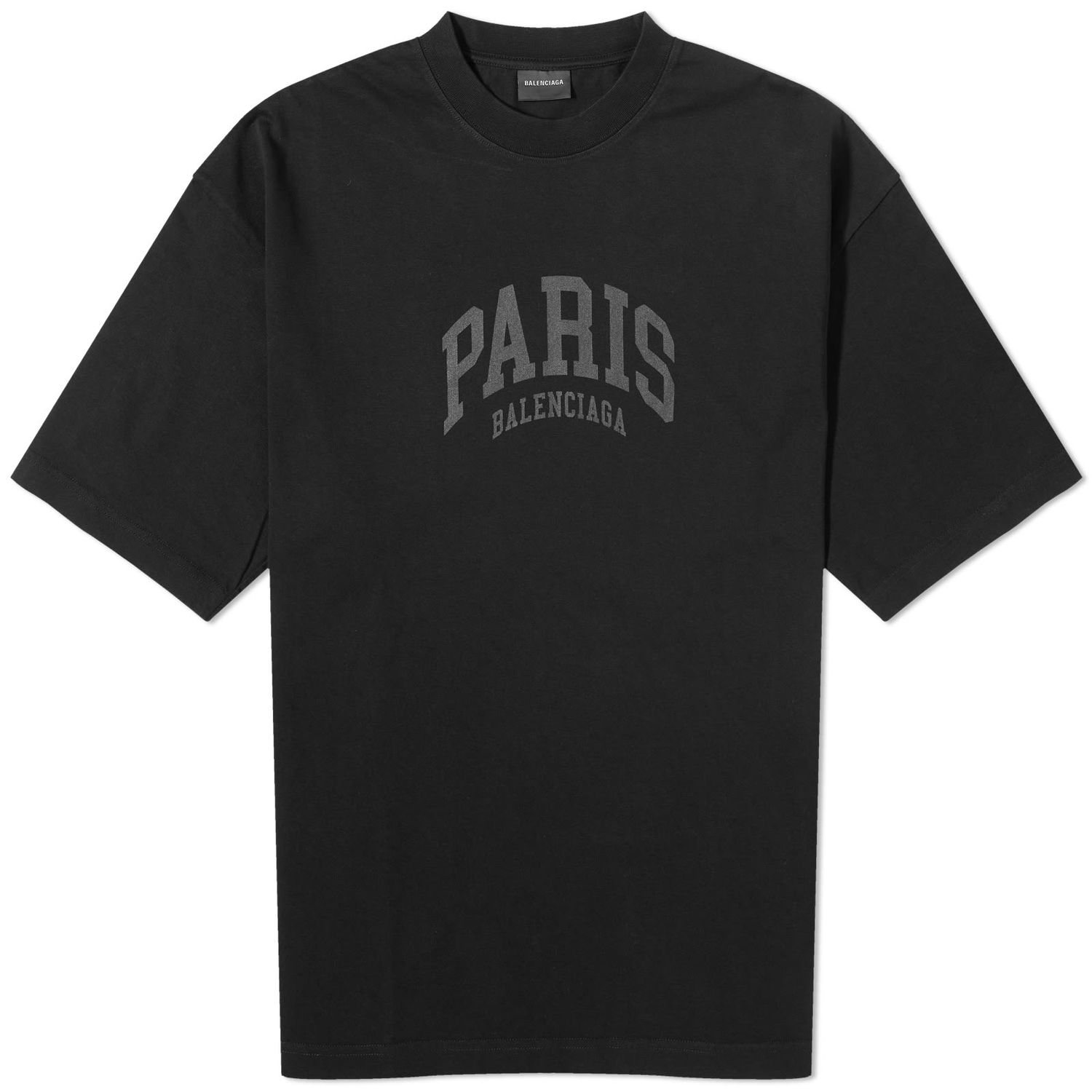 T-shirt Balenciaga Paris Svart | 612966-TLVL7-1069, 0