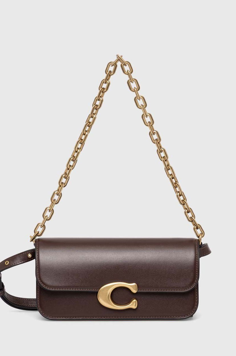 Axelväska Coach Leather Shoulder Bag Svart | CP120