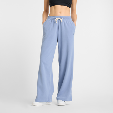 Träningsbyxor New Balance Wide Leg Sweatpants Blå | NBWP51503DUS, 0