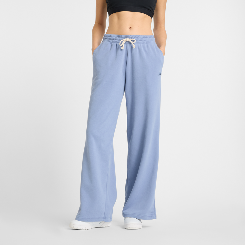 Träningsbyxor New Balance Wide Leg Sweatpants Blå | NBWP51503DUS