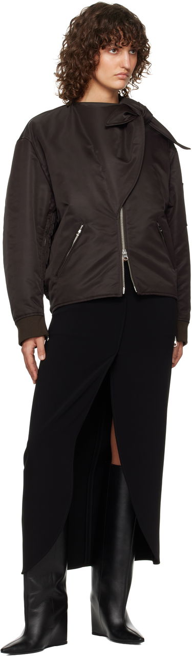 Bomberjacka Courrèges Courrèges Bow Collar Bomber Jacket Svart | 424CBL218NY0020, 3