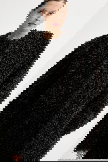 Rockar STAND STUDIO Stand Studio Renata Long Curly Coat Svart | 66551.9396, 4