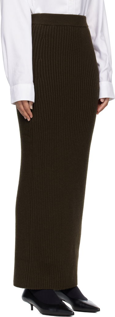 Kjol Max Mara Boris Ribbed Knit Maxi Skirt Grön | 2521306093600, 1