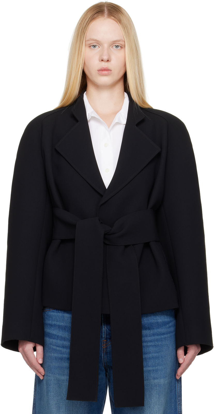Jacka Khaite KHAITE Edith Belted Jacket Svart | 61814114