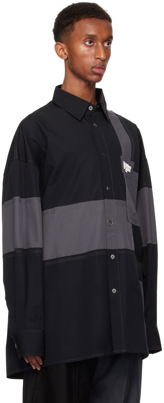Skjorta Feng Chen Wang Feng Chen Wang Deconstructed Patchwork Shirt Svart | FMF18SR02, 1