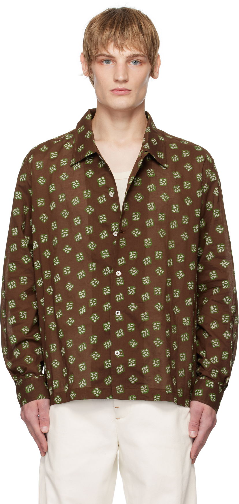Skjorta Bode Hop Tree LS Shirt Brun | MRF24SH030