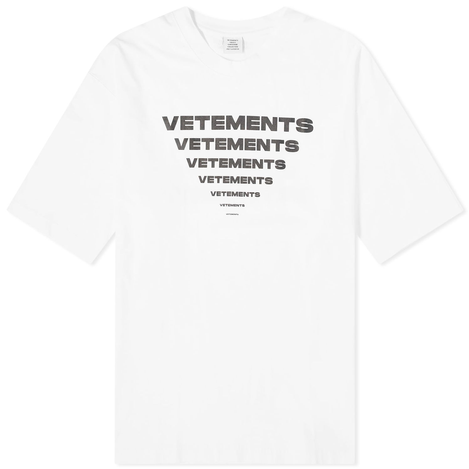 T-shirt VETEMENTS Pyramid Logo T-Shirt Vit | UE64TR140W, 0