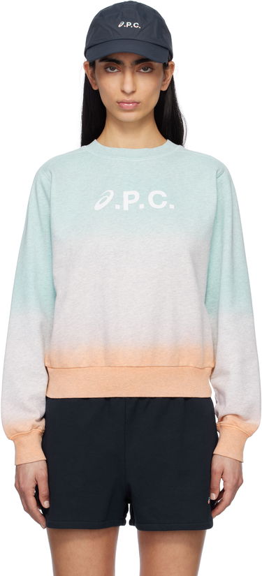 Sweater A.P.C. A.P.C. ASICS Edition Dip Dye Sweatshirt Grön | COEZD-F27957, 0