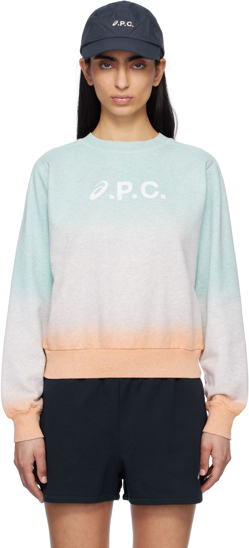 Sweater A.P.C. A.P.C. ASICS Edition Dip Dye Sweatshirt Orange | COEZD-F27957