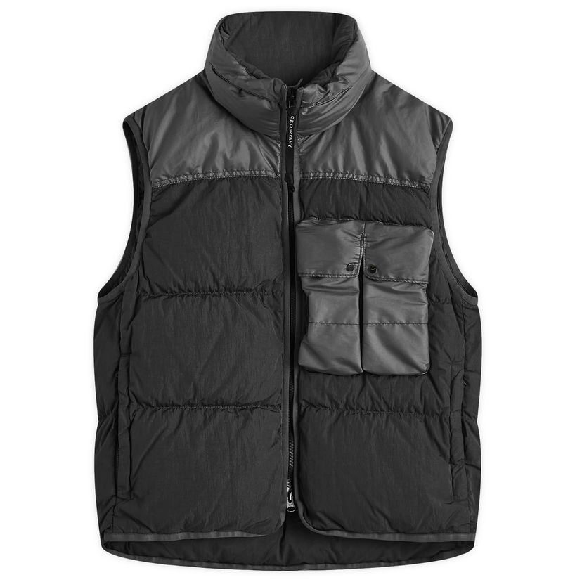 Väst C.P. Company Chrome-R Mixed Down Vest Svart | 17CMOW033A-006369M-999
