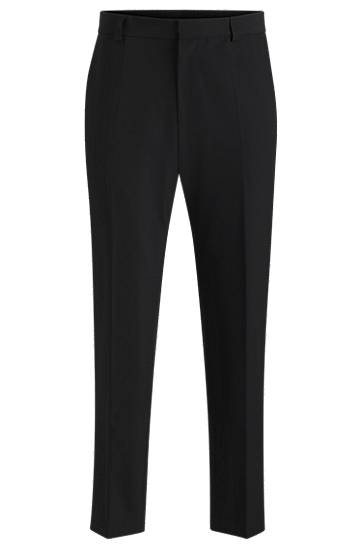 Byxor BOSS Modern-Fit Performance-Stretch Twill Trousers Svart | 50531277