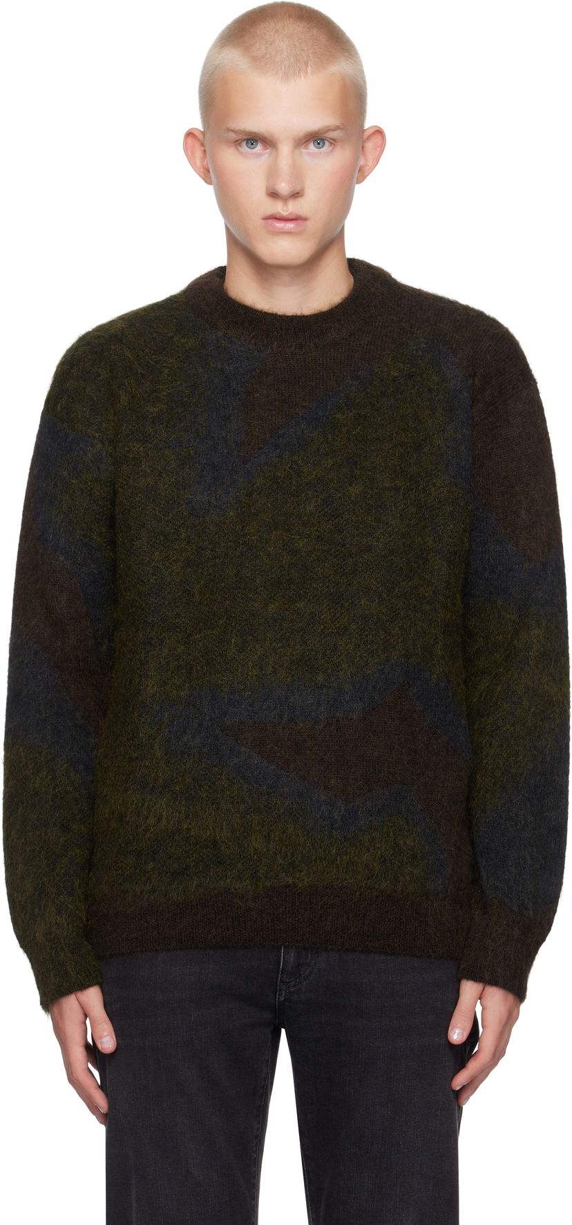 Sweater Paul Smith Paul Smith Photogram Leaves Mohair-Blend Sweater Grön | M1R-923Y-N02512-73