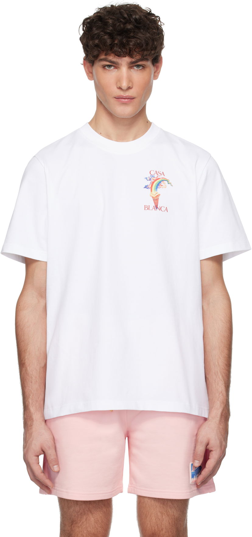 T-shirt Casablanca Nature Teacher Graphic Print T-Shirt Vit | MPS25-JTS-001-03