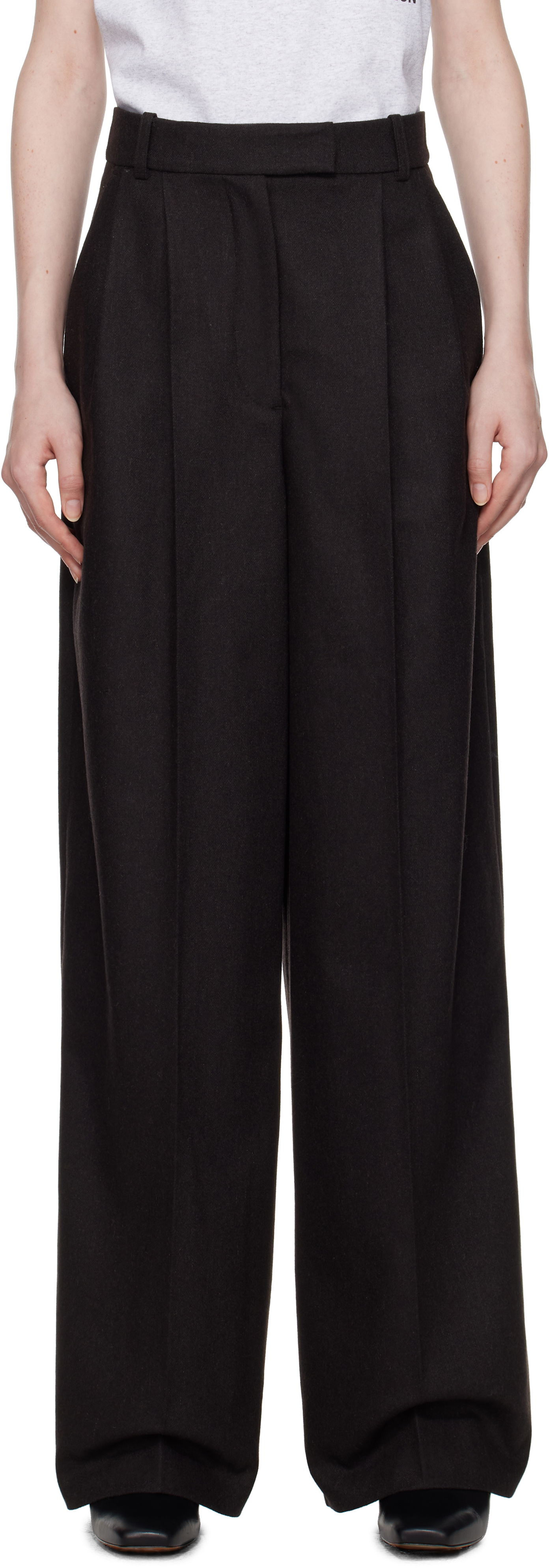 Byxor A.P.C. Anastasia Barbieri Edition Valesca Wide Leg Trousers Svart | WOARX-F08481, 0