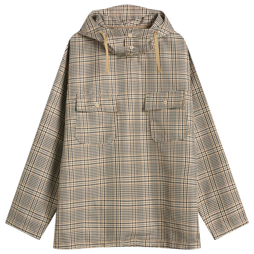 Skjorta Engineered Garments Engineered Garments Cagoule Plaid Shirt, Size Small Beige | 25F1A010-IT006
